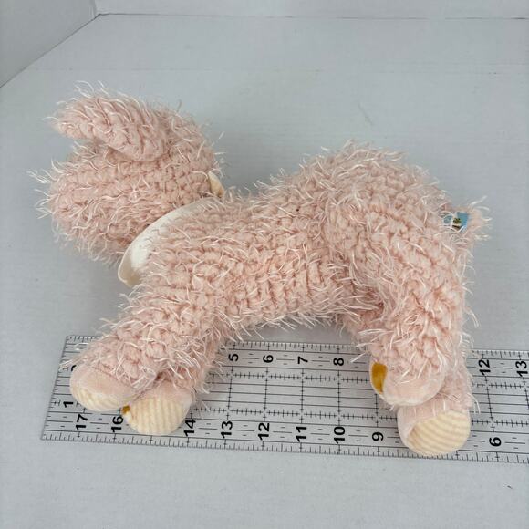 Bunnies By The Bay Pink Piggy Plush Pig Stuffed Animal Toy 12 Inch Shaggy Fuzzy - Picture 6 of 9